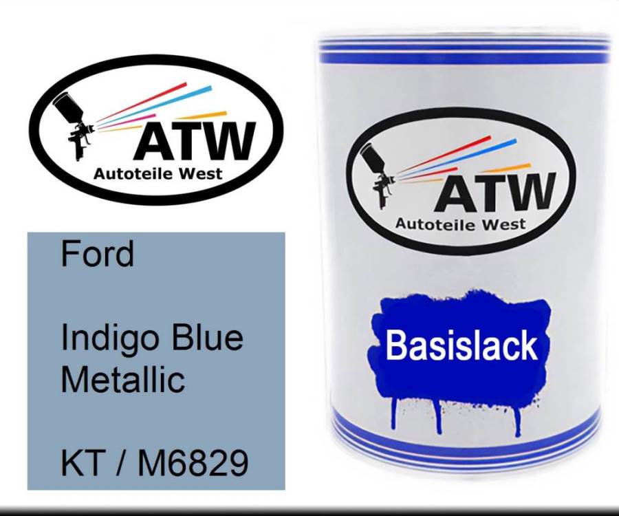 Ford, Indigo Blue Metallic, KT / M6829: 500ml Lackdose, von ATW Autoteile West.